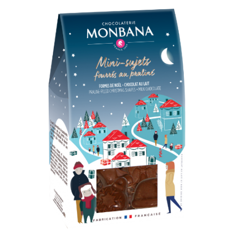 Mini sujets de Noël chocolat au lait - Monbana